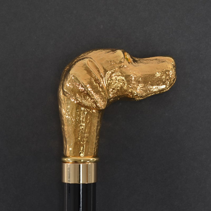 Fox Umbrellas TEL14 (8 Rib) Gilt Finish Classic Dog Head