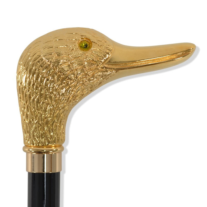 fox umbrellas TEL14 (8 Rib) Gilt Finish Classic Duck Head