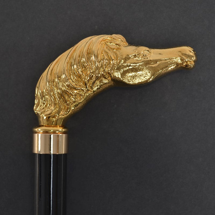 Fox Umbrellas TEL14 (8 Rib) Gilt Finish Classic Horse Head