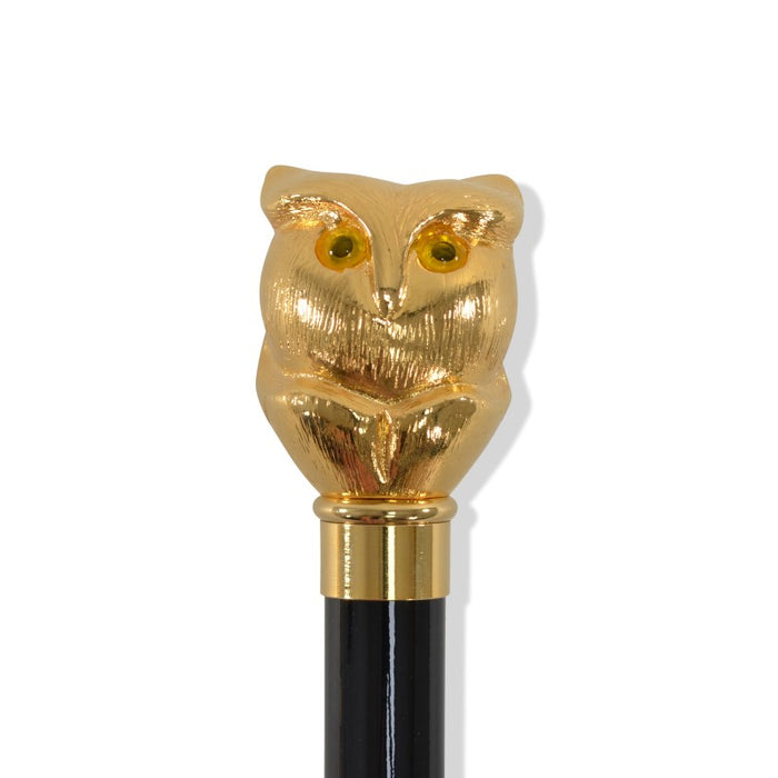 fox umbrellas TEL14 (8 Rib) Gilt Finish Classic Owl Head