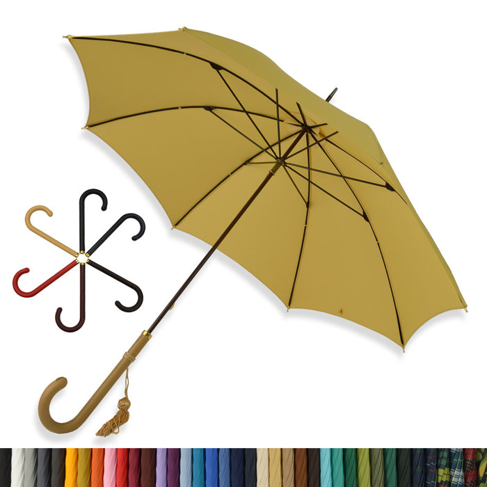 fox umbrellas WL6 Stout Leather Crook (6 Handle Choices)