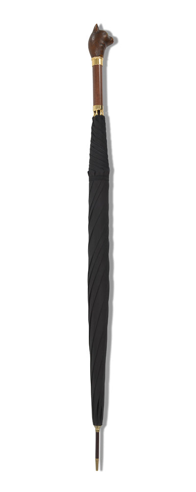 Fox Umbrellas WLT5 Brown Finish Animal Head (7 Handle Choices)