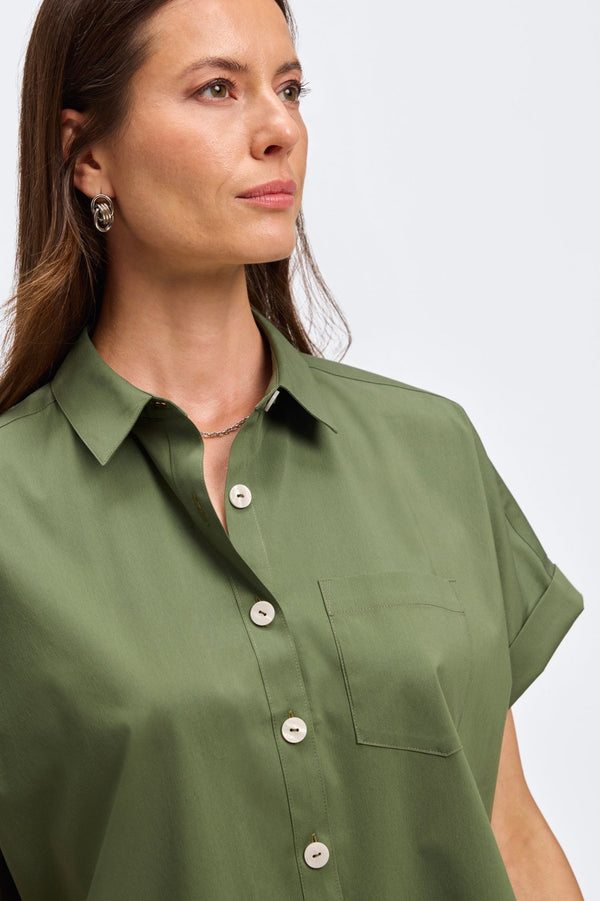 Foxcroft Abigail No Iron Stretch Short Sleeve Shirt