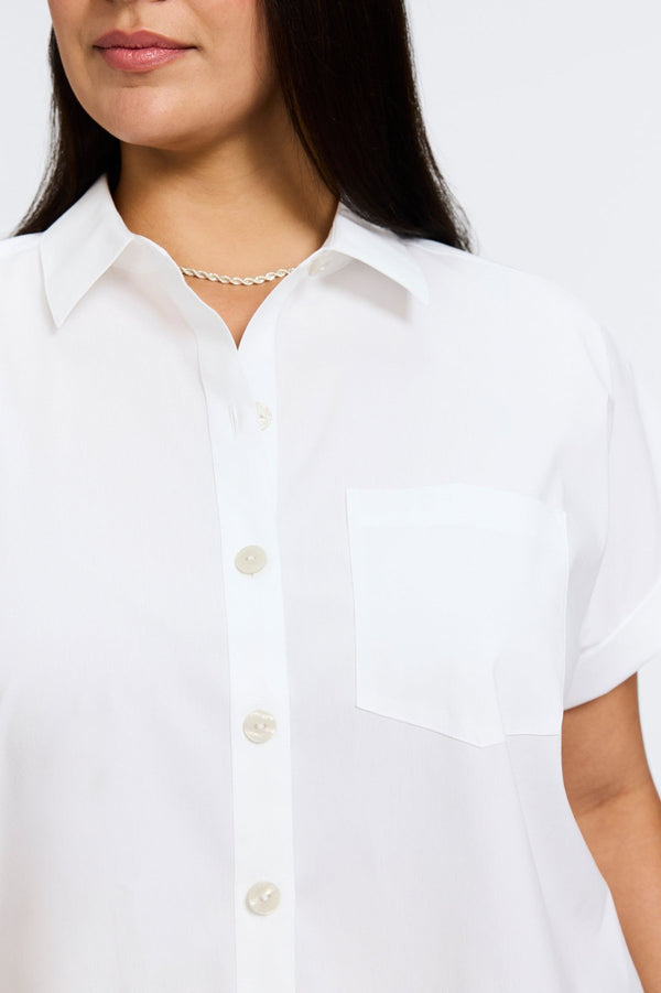 Foxcroft Abigail Plus No Iron Stretch Short Sleeve Shirt
