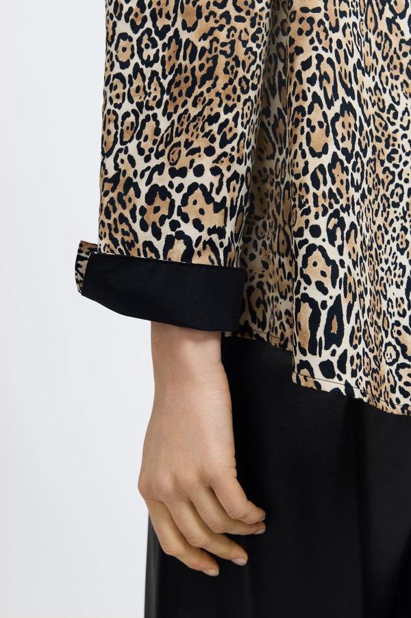 Foxcroft Agnes Playful Animal Long Sleeve Popover Shirt