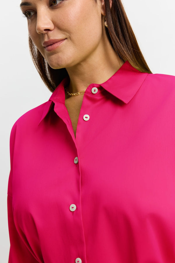 Foxcroft Avery Plus No Iron Stretch Matte Sateen Long Sleeve Shirt