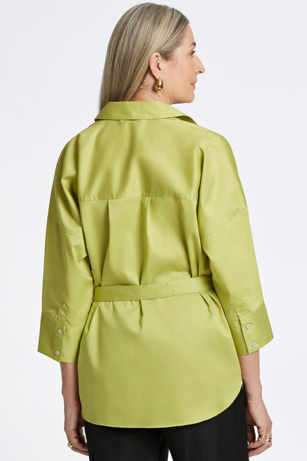 Foxcroft Avery Stretch Matte Sateen No Iron 3/4 Sleeve Shirt