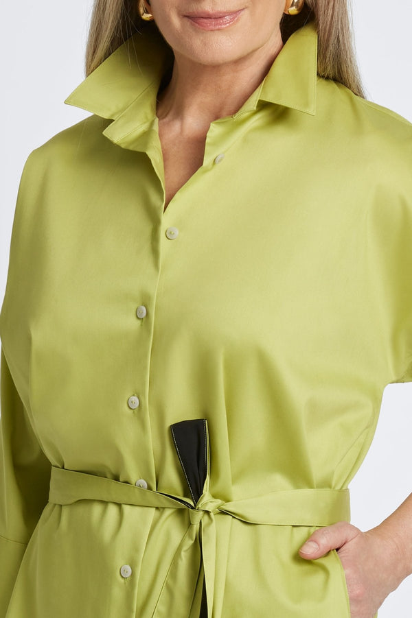 Foxcroft Avery Stretch Matte Sateen No Iron 3/4 Sleeve Shirt