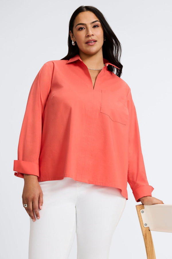 foxcroft Bella Plus No Iron Stretch Long Sleeve Shirt
