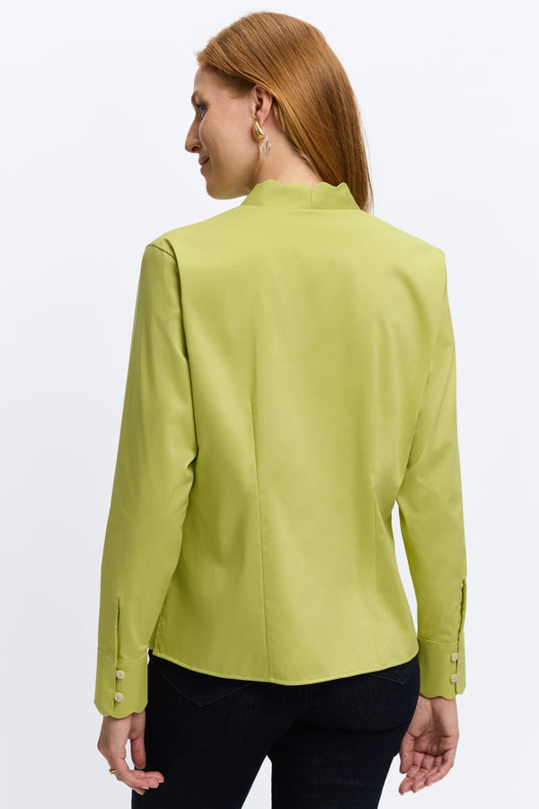 Foxcroft Bridget Stretch Matte Sateen No Iron Long Sleeve Shirt