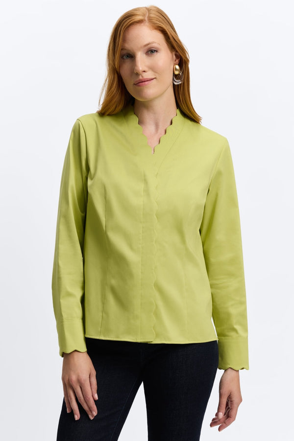 foxcroft Bridget Stretch Matte Sateen No Iron Long Sleeve Shirt