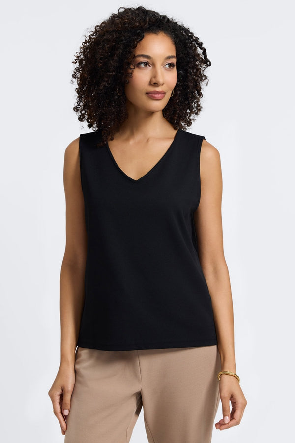 Foxcroft Callie Knit Crepe Reversible Sleeveless Tank