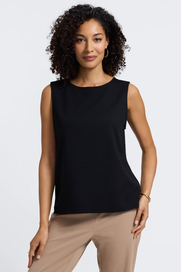 foxcroft Callie Knit Crepe Reversible Sleeveless Tank