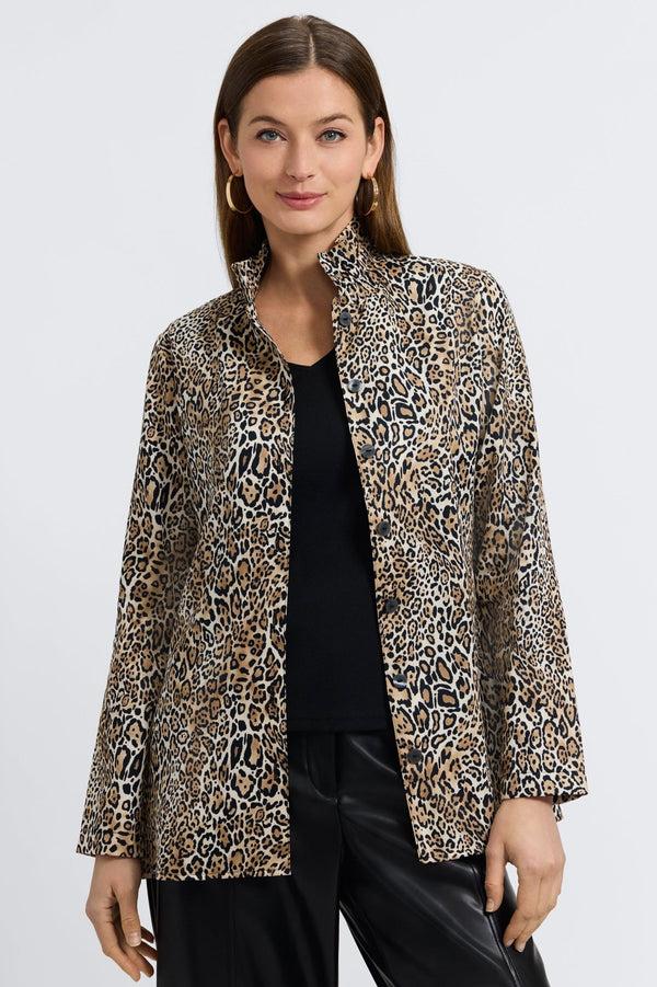 foxcroft Carolina Playful Animal Long Sleeve Shirt Jacket