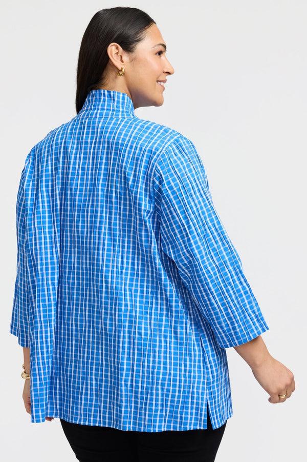 Foxcroft Carolina Plus Crinkle 3/4 Sleeve Shirt Jacket