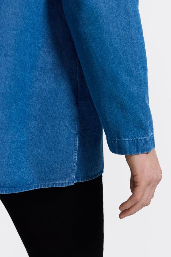 Foxcroft Carolina Plus Tencel® Denim Long Sleeve Shirt Jacket