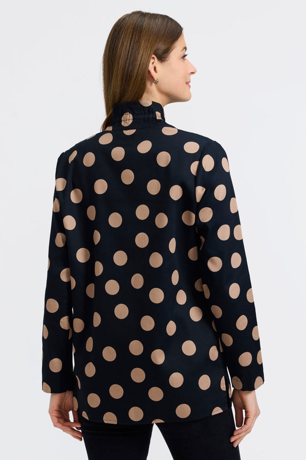Foxcroft Carolina Polka Dot Long Sleeve Shirt Jacket