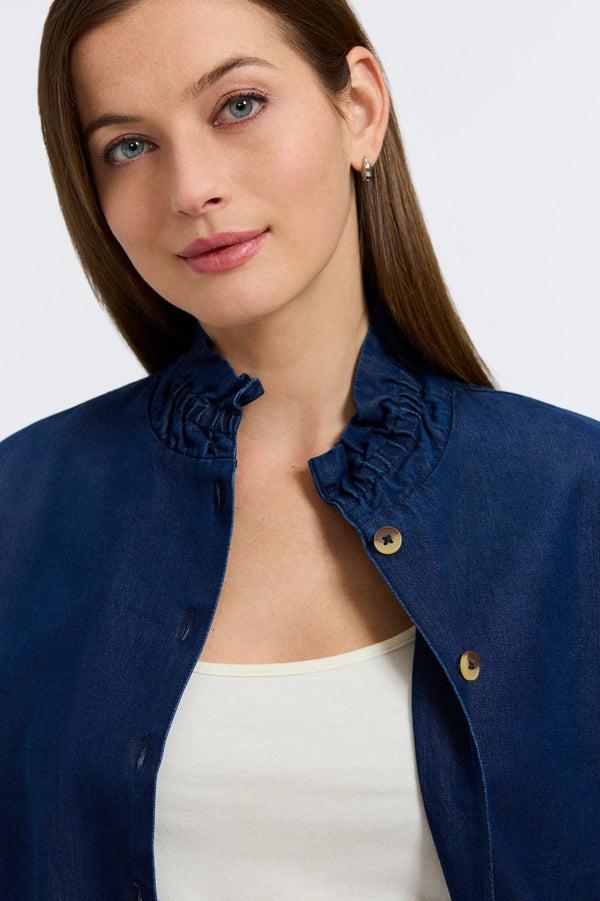 Foxcroft Carolina Tencel® Denim Long Sleeve Shirt Jacket