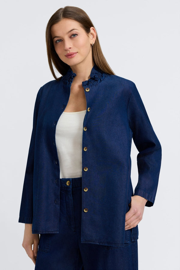 foxcroft Carolina Tencel® Denim Long Sleeve Shirt Jacket
