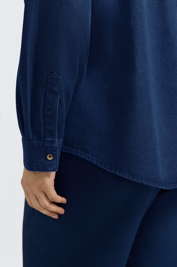 Foxcroft Charlie Plus Tencel® Denim Long Sleeve Shirt