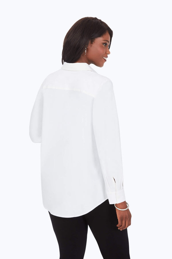 Foxcroft Cici Plus No Iron Stretch Long Sleeve Tunic