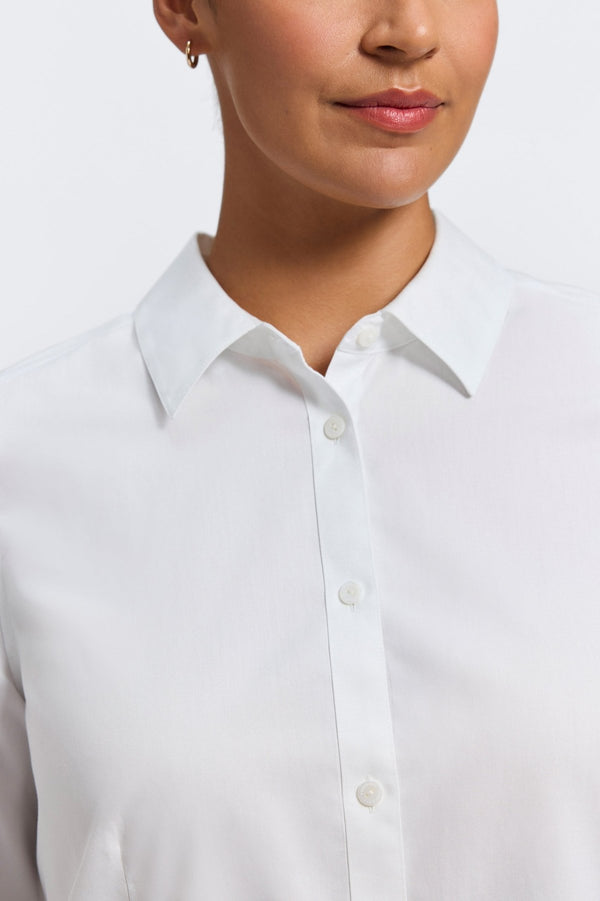 Foxcroft Dianna Plus No Iron Pinpoint Long Sleeve Shirt