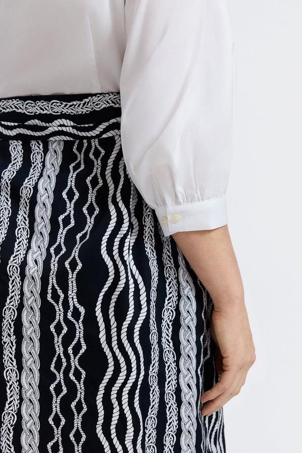 Foxcroft Esther Plus Braided Belts 3/4 Sleeve Dress