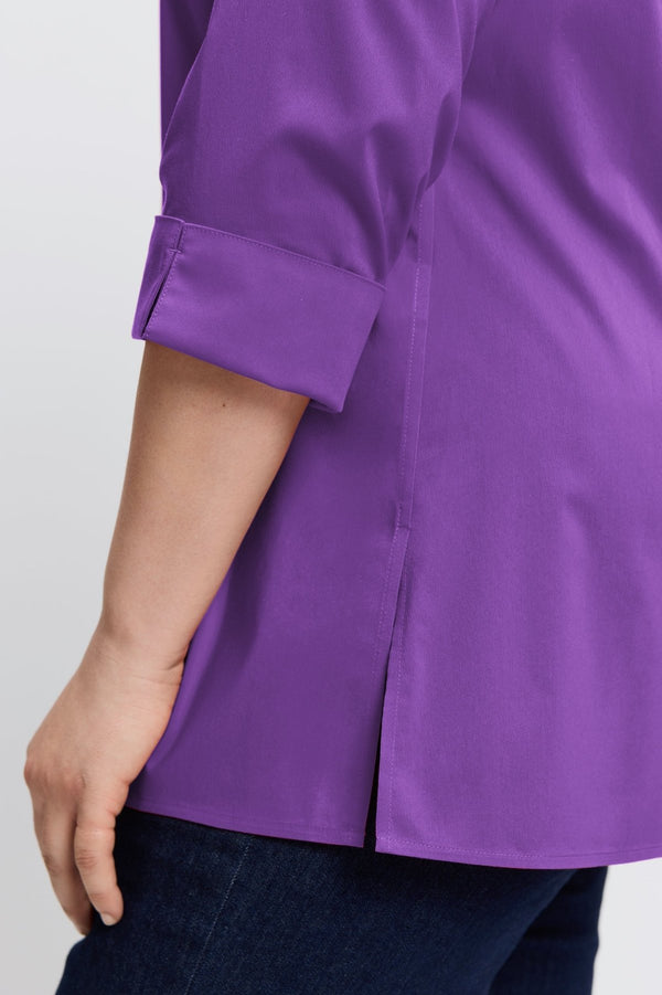 Foxcroft Evelyn Plus No Iron Stretch 3/4 Sleeve Shirt