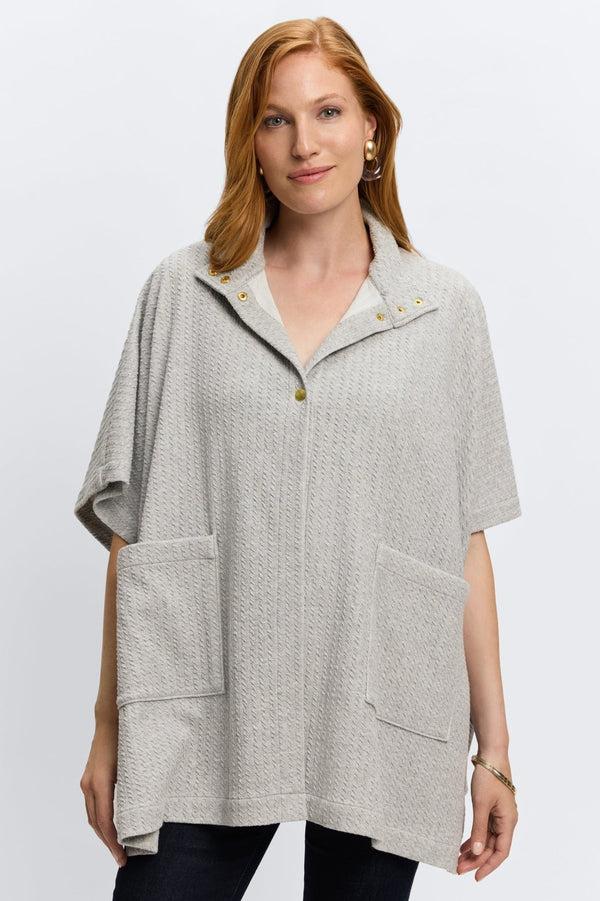 Foxcroft Aspyn Cable Knit Cape Tunic