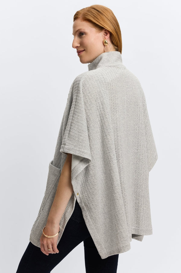 Foxcroft Aspyn Cable Knit Cape Tunic