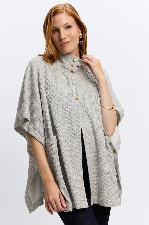 foxcroft Aspyn Cable Knit Cape Tunic