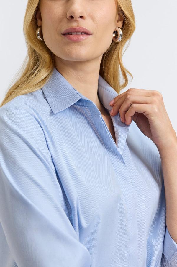 Foxcroft Beatrice Cavalry Twill 3/4 Sleeve Shirt