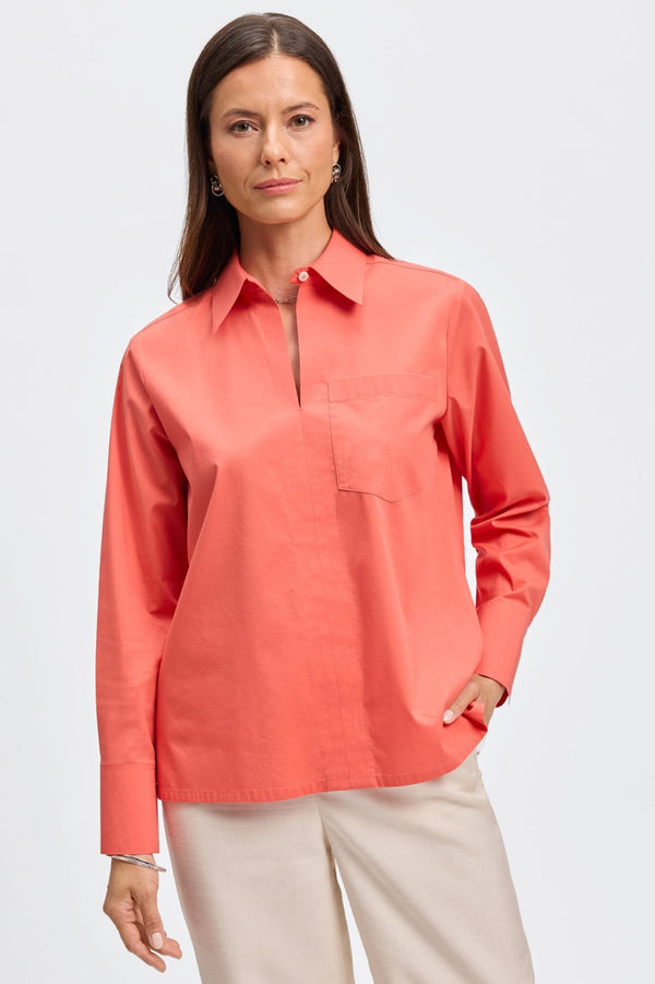 Foxcroft Bella No Iron Stretch Long Sleeve Shirt