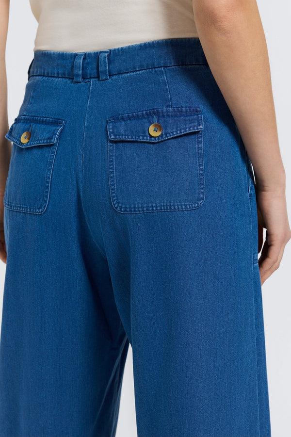 Foxcroft Blaire Tencel® Denim Full Length Trouser