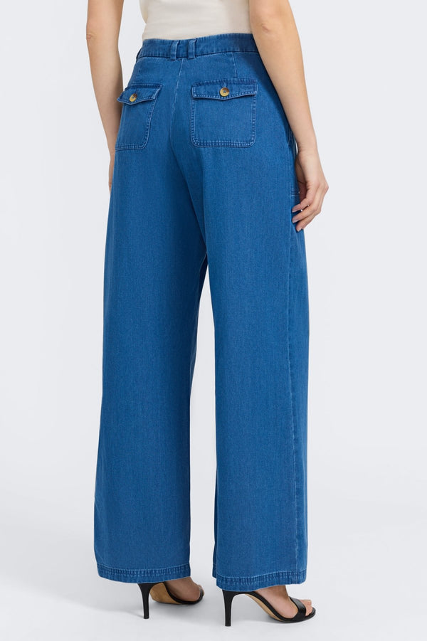 Foxcroft Blaire Tencel® Denim Full Length Trouser