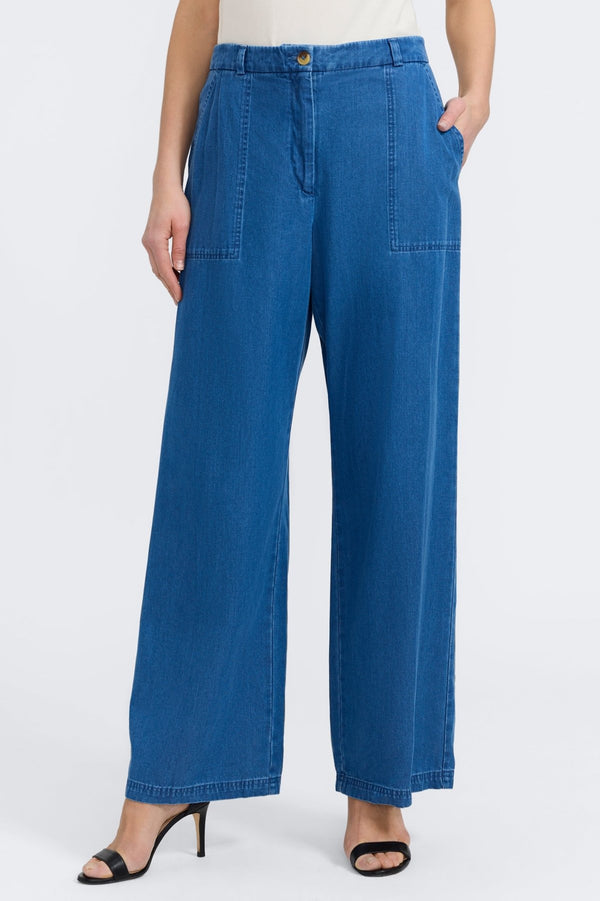 foxcroft Blaire Tencel® Denim Full Length Trouser