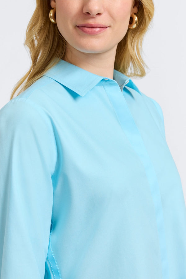 Foxcroft Brooke No Iron Pinpoint 3/4 Sleeve Shirt