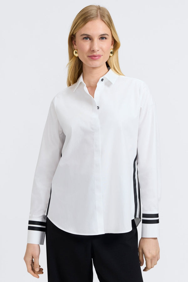 foxcroft Brooke No Iron Pinpoint Long Sleeve Shirt
