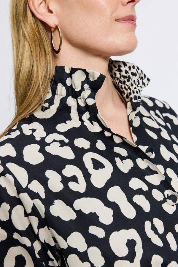 Foxcroft Carolina Cheetah Long Sleeve Shirt Jacket