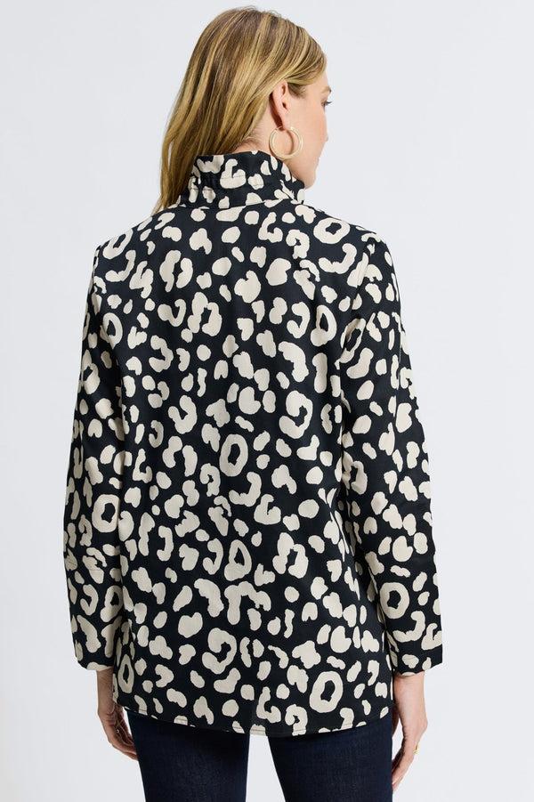 Foxcroft Carolina Cheetah Long Sleeve Shirt Jacket