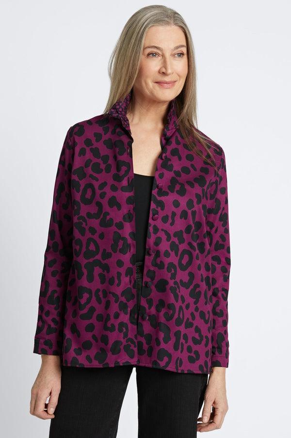 foxcroft Carolina Cheetah Long Sleeve Shirt Jacket