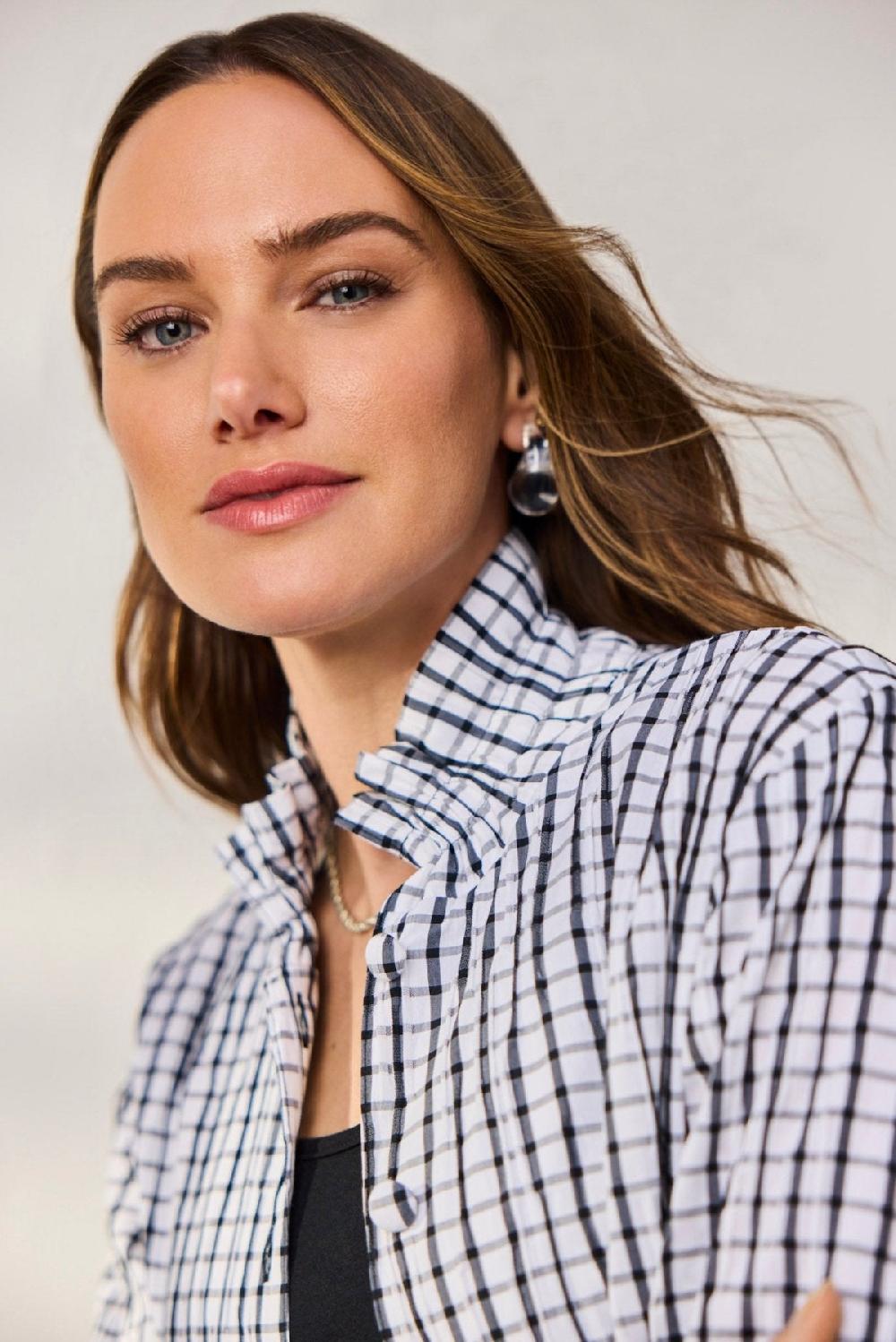 Foxcroft Carolina Crinkle 3/4 Sleeve Shirt Jacket