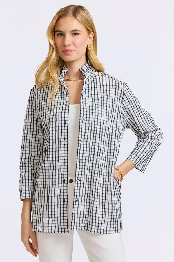 Foxcroft Carolina Crinkle 3/4 Sleeve Shirt Jacket