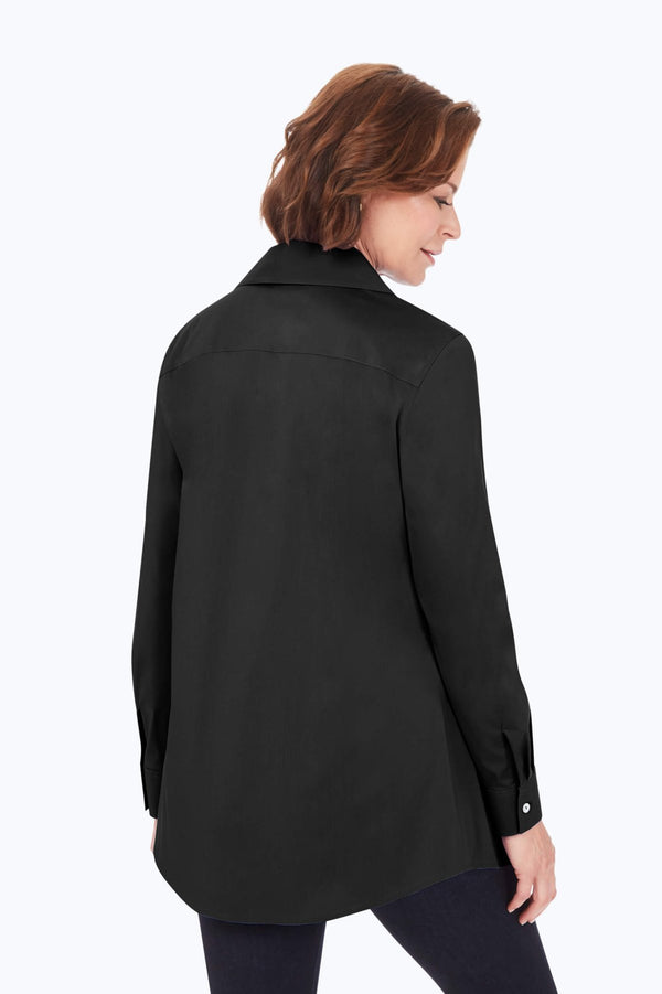 Foxcroft Cecilia No Iron Stretch Long Sleeve Tunic