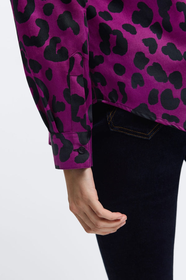 Foxcroft Charlie Cheetah Long Sleeve Shirt