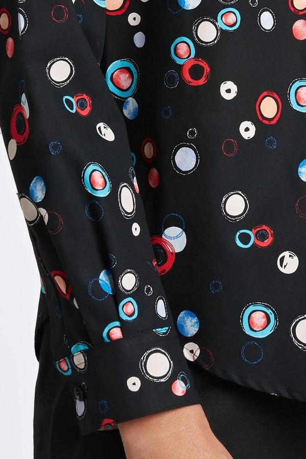 Foxcroft Charlie Multicolor Dots Long Sleeve Shirt