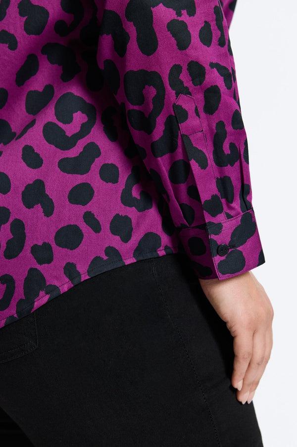 Foxcroft Charlie Plus Cheetah Long Sleeve Shirt