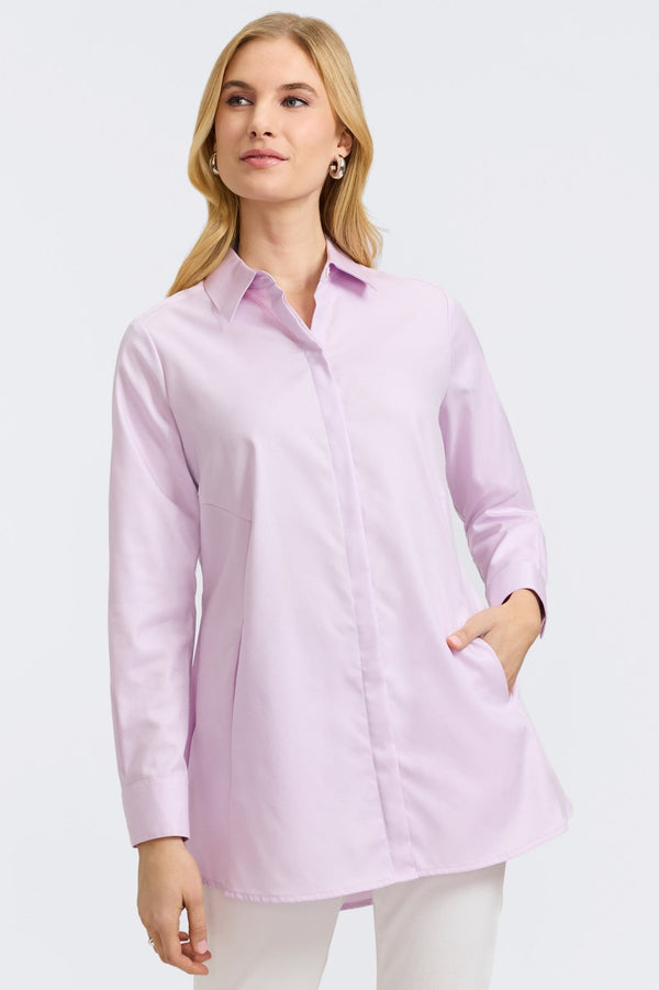 Foxcroft Cici Cavalry Twill Long Sleeve Tunic