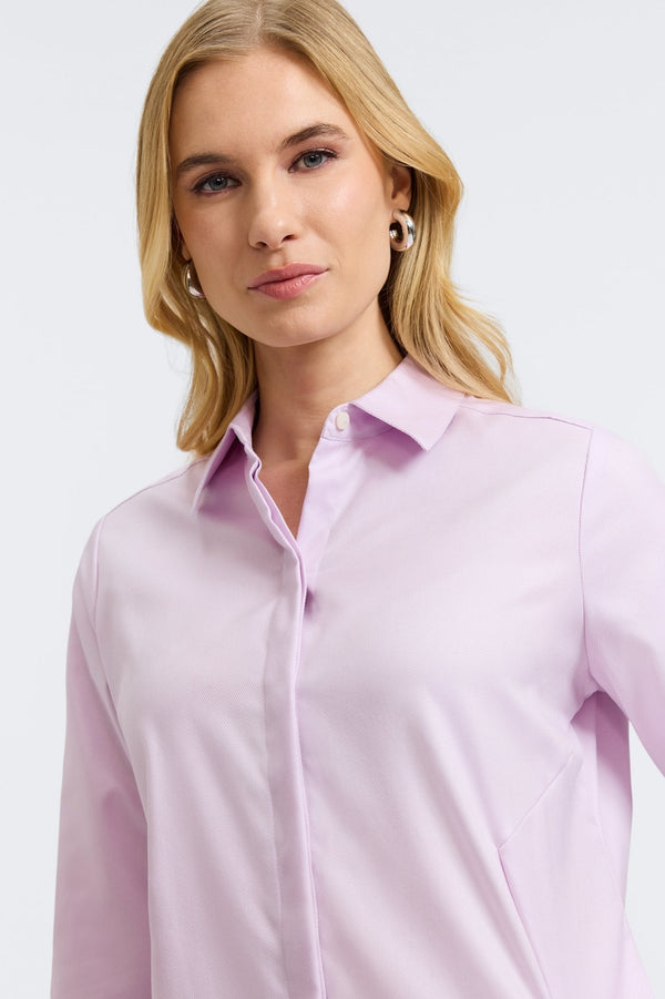 Foxcroft Cici Cavalry Twill Long Sleeve Tunic