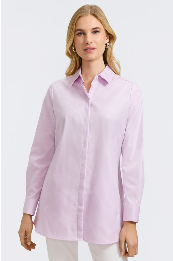 foxcroft Cici Cavalry Twill Long Sleeve Tunic